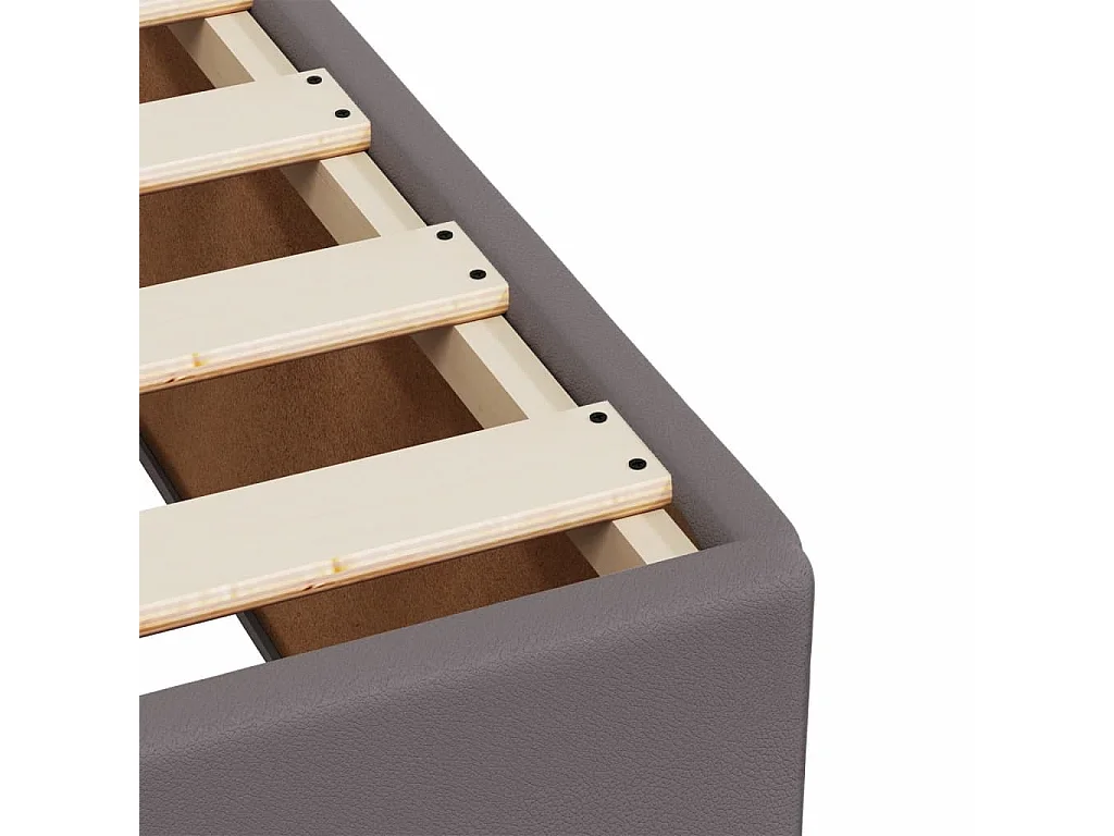 Bedframe kunstleer grijs 140x200 cm