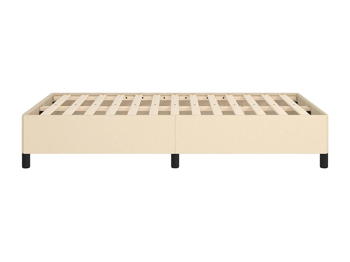 Cadre de lit sans matelas crème 120x190 cm tissu