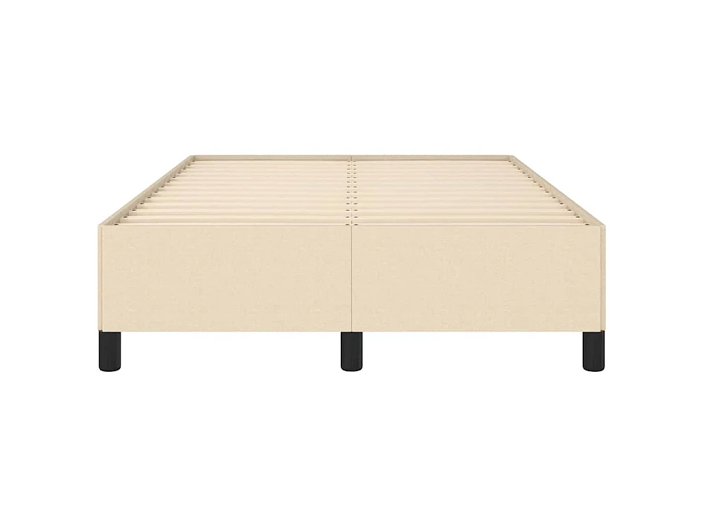 Cadre de lit sans matelas crème 120x190 cm tissu