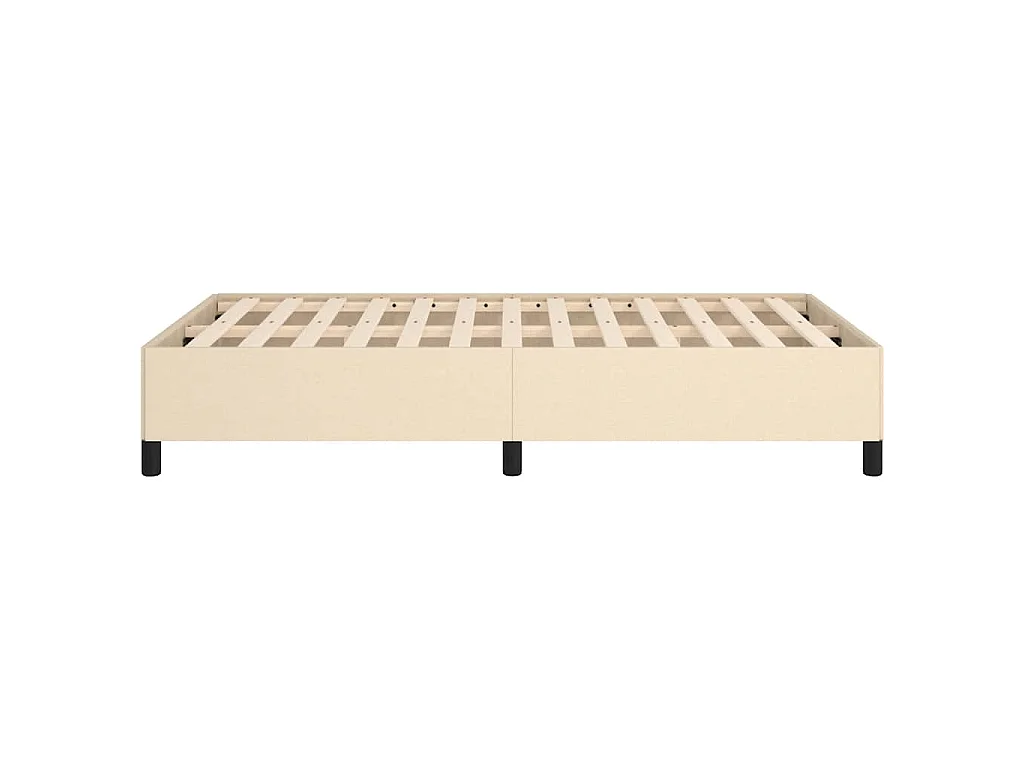 Cadre de lit sans matelas crème 120x190 cm tissu