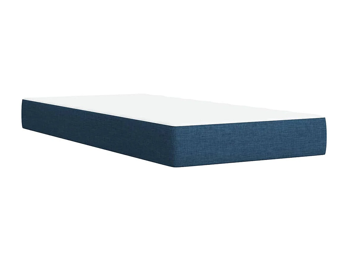 Boxspringbett mit Matratze Blau 100x200 cm Stoff