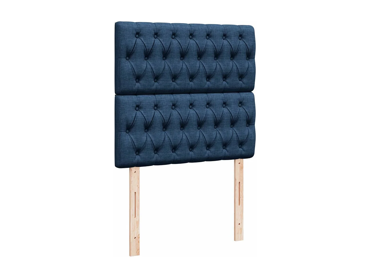 Boxspringbett mit Matratze Blau 100x200 cm Stoff