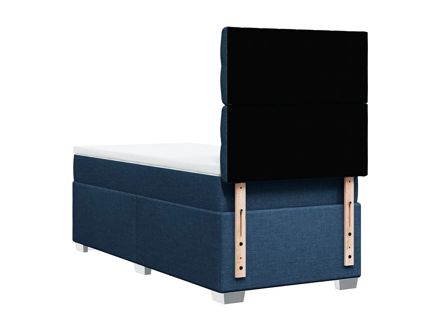 Boxspringbett mit Matratze Blau 100x200 cm Stoff