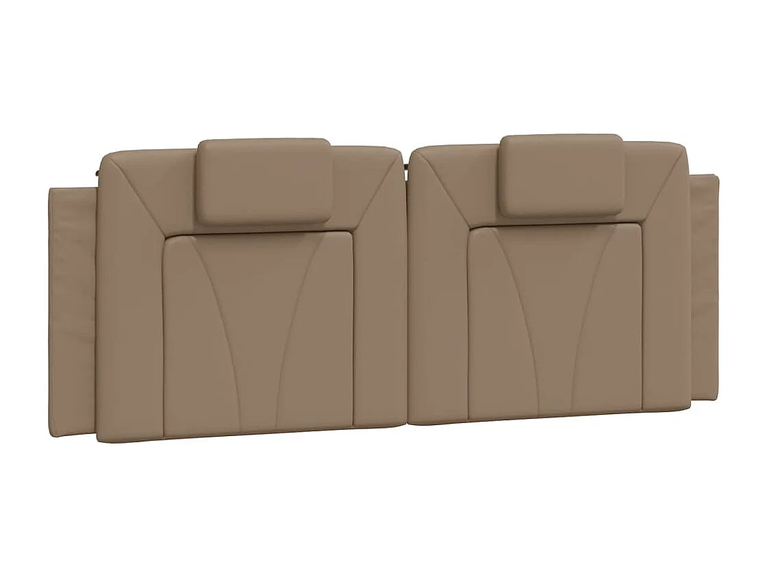 Cama Viana com colchão 140x190 cm couro artificial cappuccino