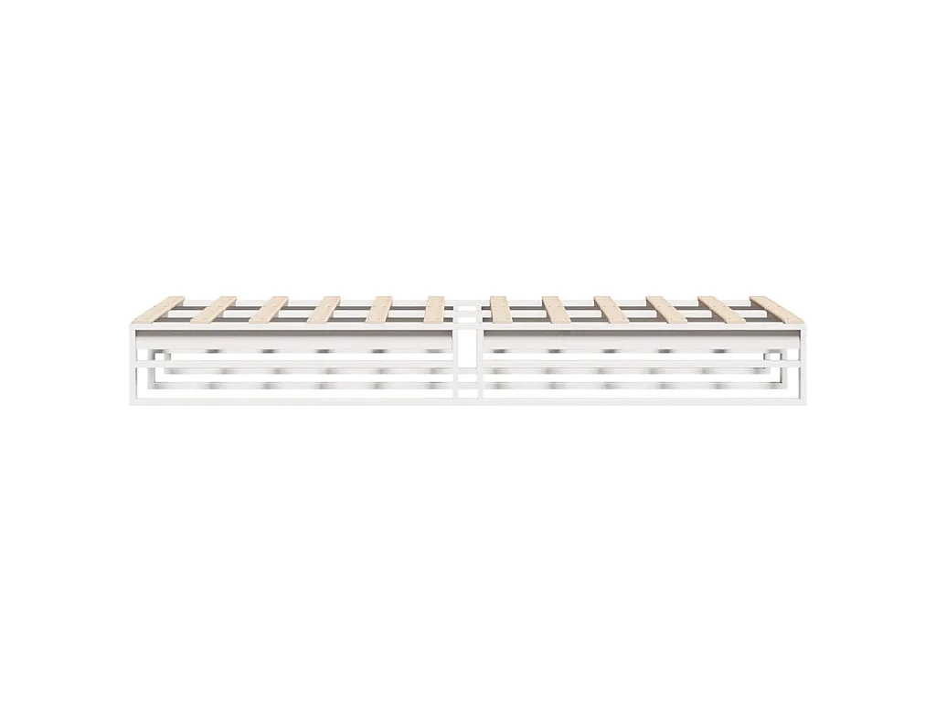 Cadre de lit sans matelas blanc 90x200 cm bois de pin massif