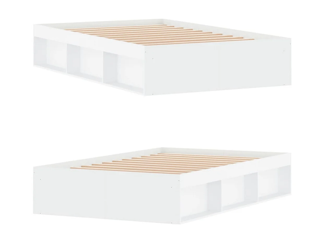 Cadre de lit sans matelas blanc 120x200 cm