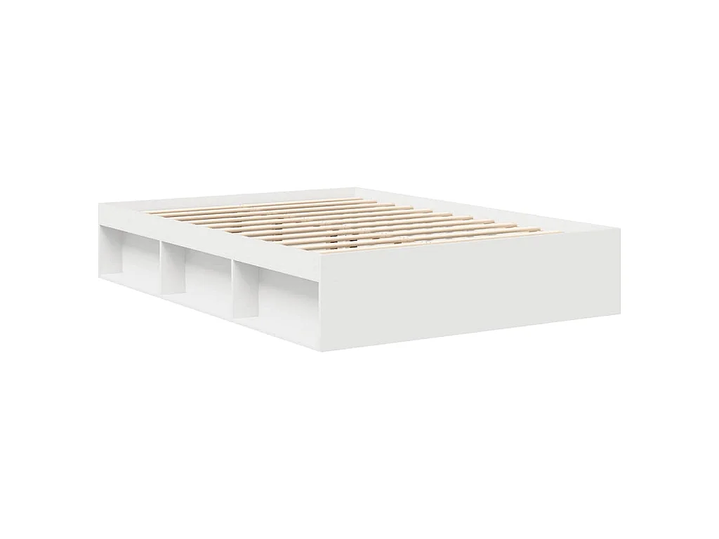 Cadre de lit sans matelas blanc 120x200 cm