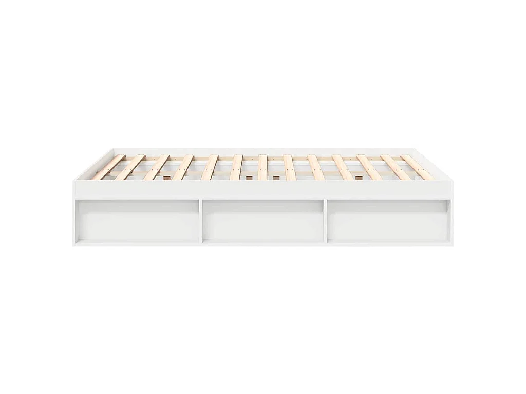 Cadre de lit sans matelas blanc 120x200 cm