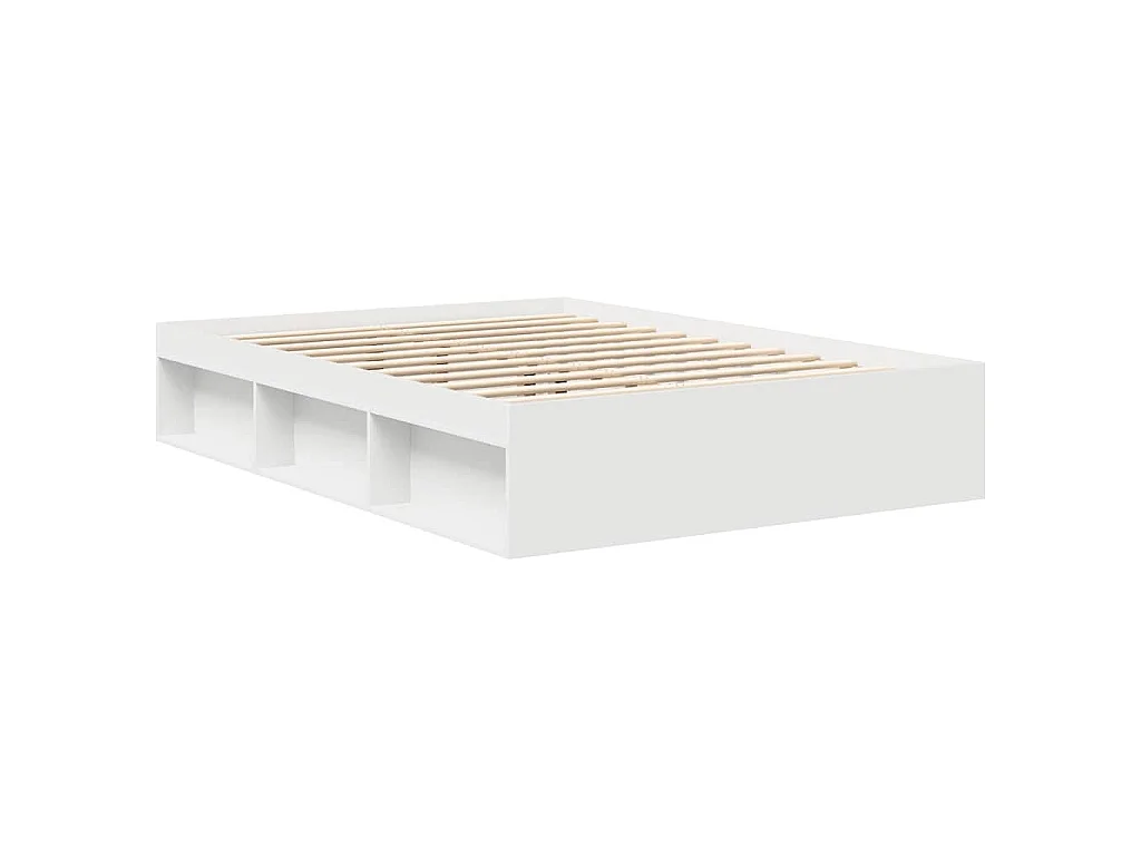 Cadre de lit sans matelas blanc 120x200 cm