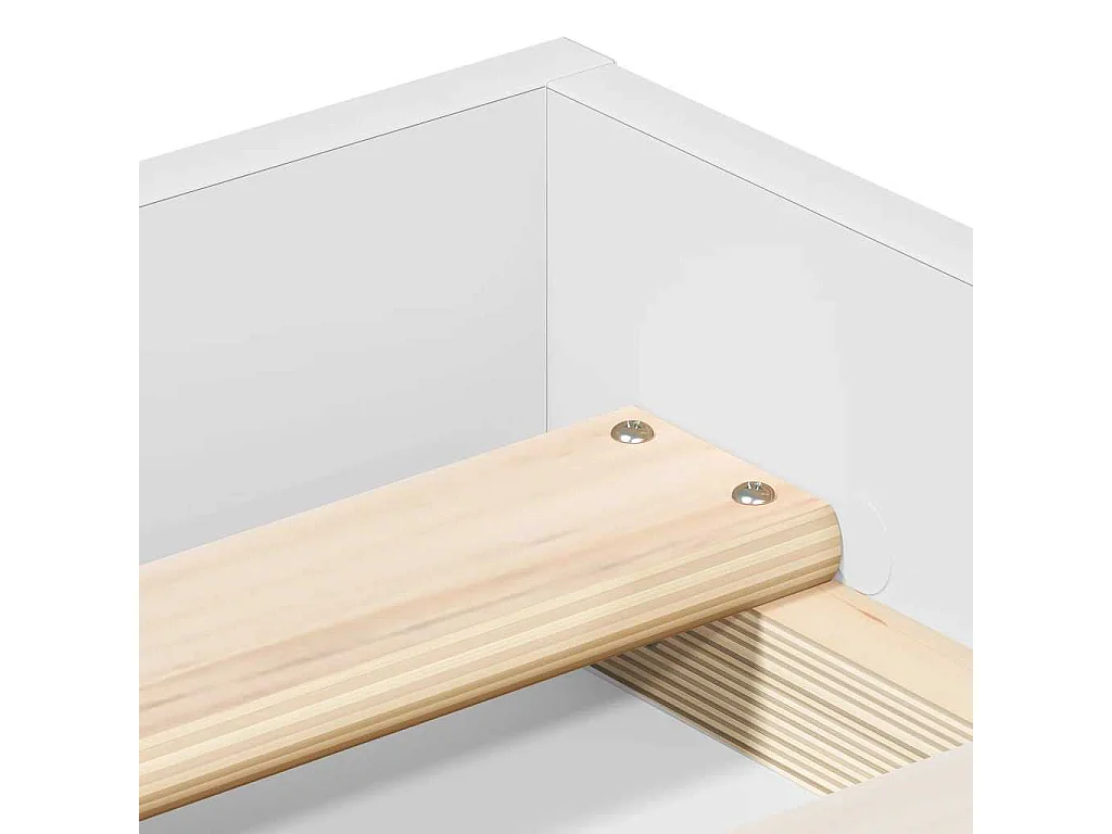 Cadre de lit sans matelas blanc 120x200 cm