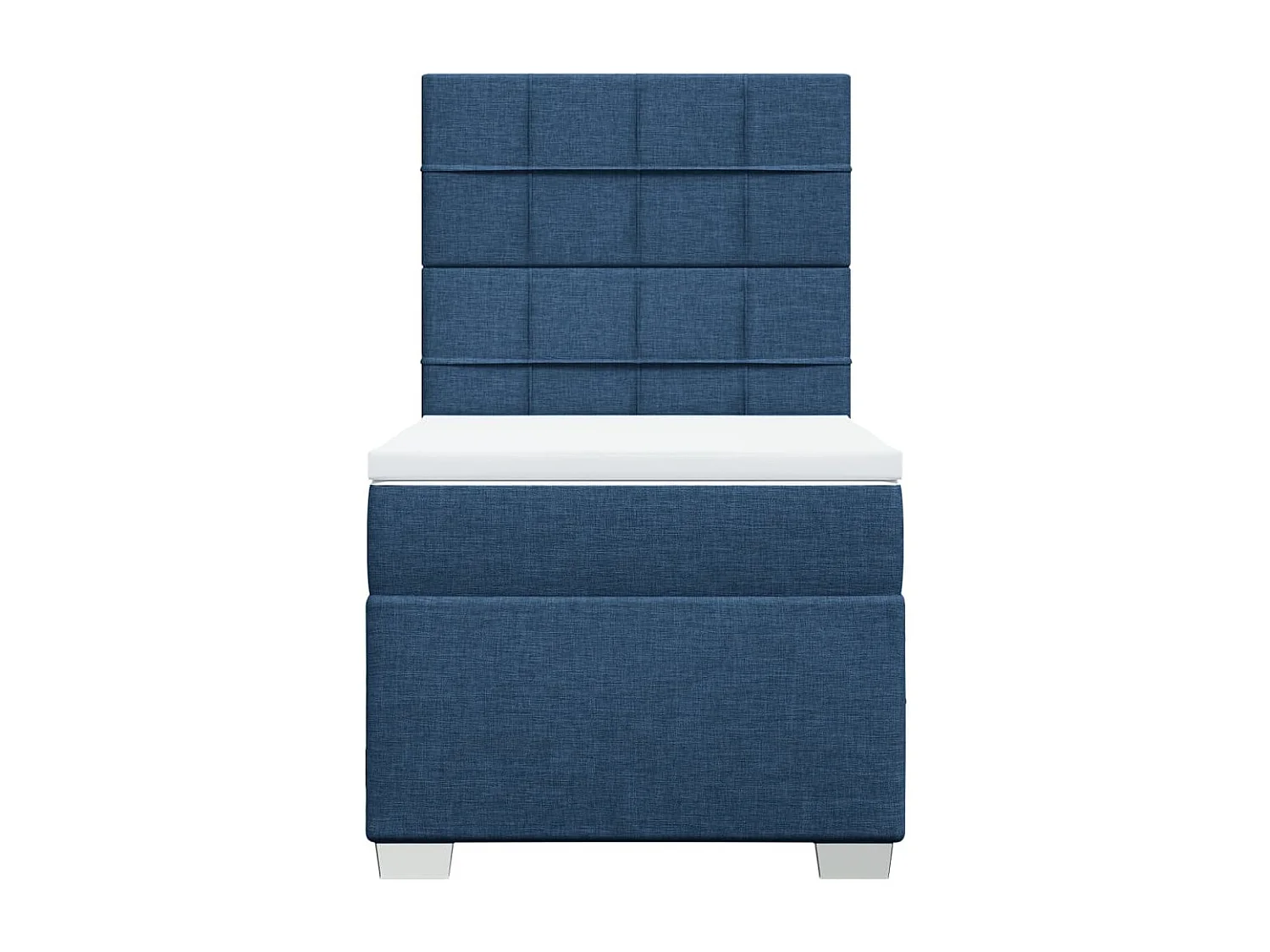 Cama com molas/colchão 80x200 cm tecido azul