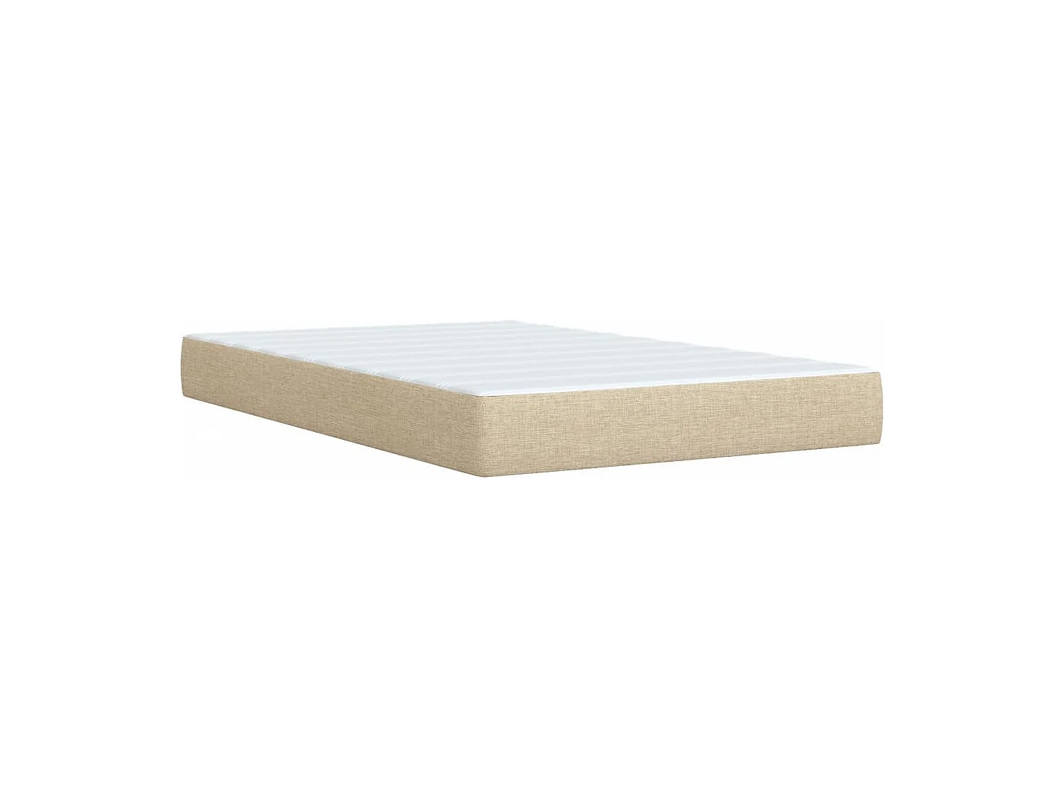 Boxspringbett mit Matratze Creme 120x190 cm Stoff