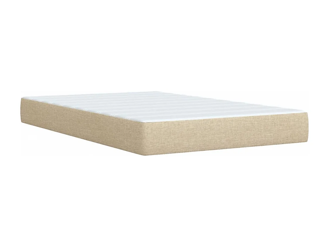 Boxspringbett mit Matratze Creme 120x190 cm Stoff