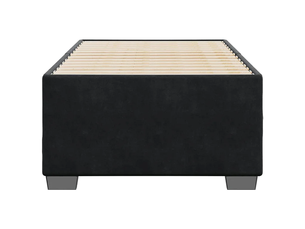 Cadre de lit sans matelas noir 90x190 cm velours