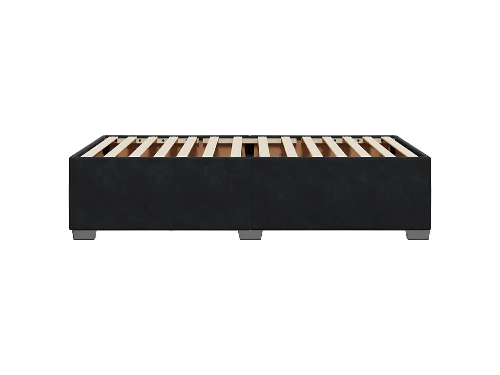 Cadre de lit sans matelas noir 90x190 cm velours