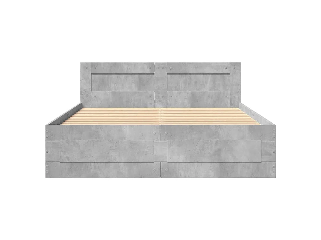 Giroletto Testiera Grigio Cemento 120x190 cm Legno Multistrato