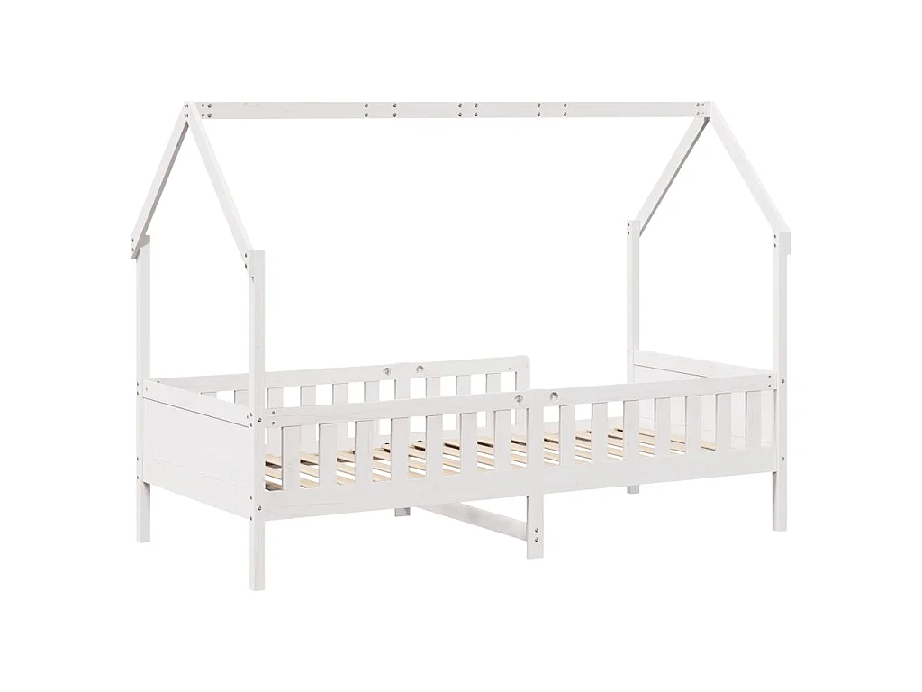 Cadre de lit d'enfants forme de maison sans matelas pin