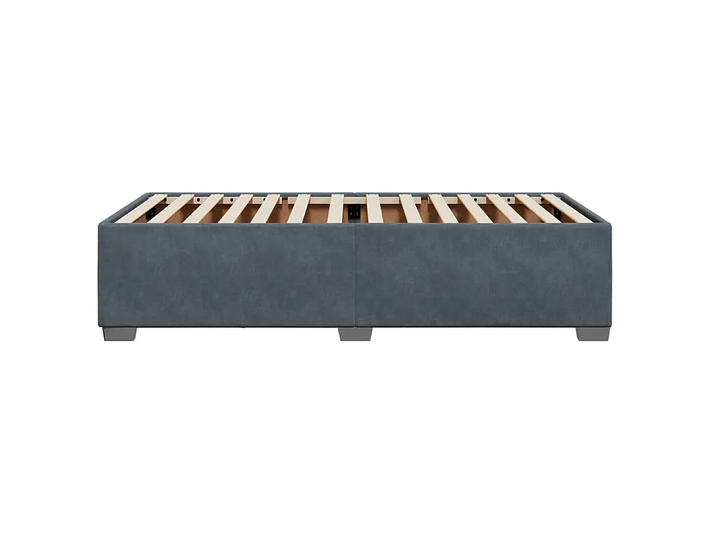 Giroletto senza Materasso Grigio Scuro 80x200 cm Velluto