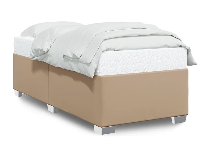 Cadre de lit sans matelas cappuccino 90x190 cm similicuir