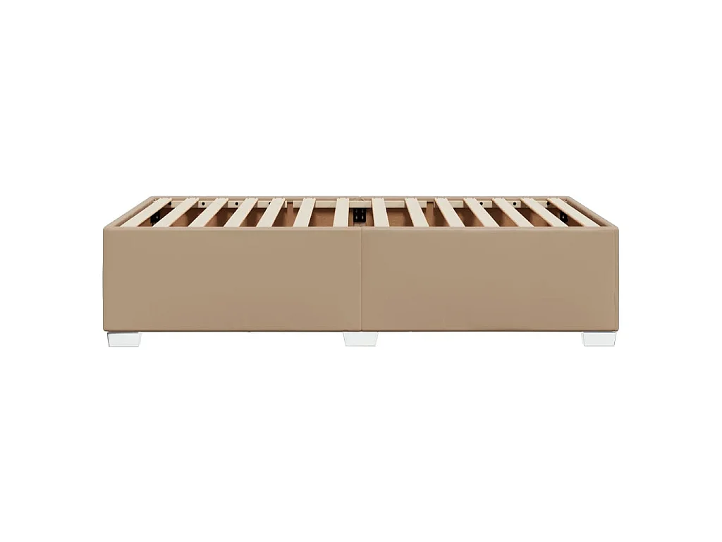 Bedframe kunstleer cappuccinokleurig 90x190 cm