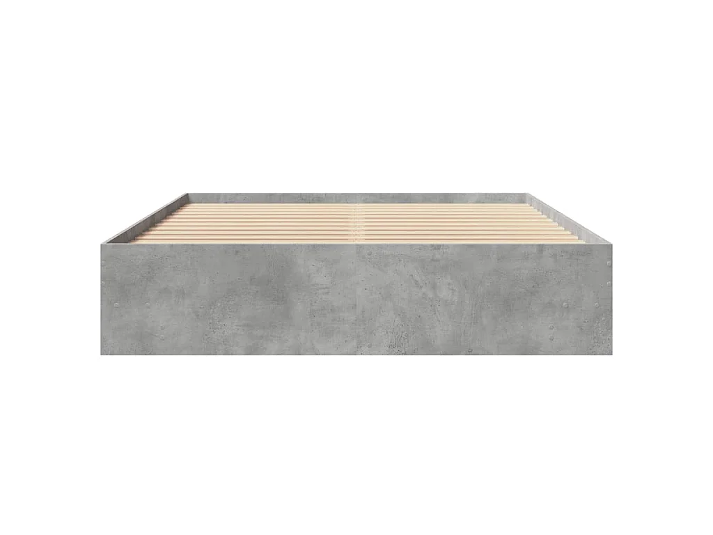 Estructura de cama madera de ingeniería gris hormigón 150x200cm