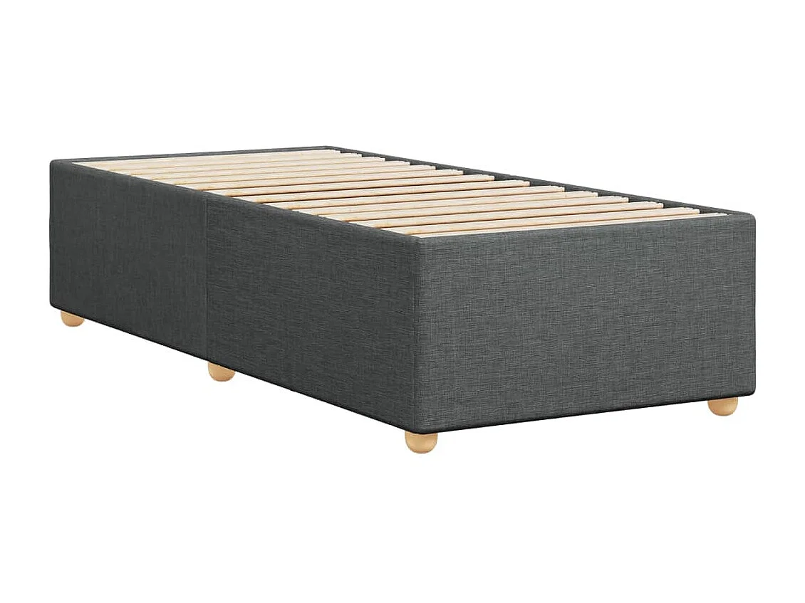 Cadre de lit sans matelas gris foncé 80x200 cm tissu