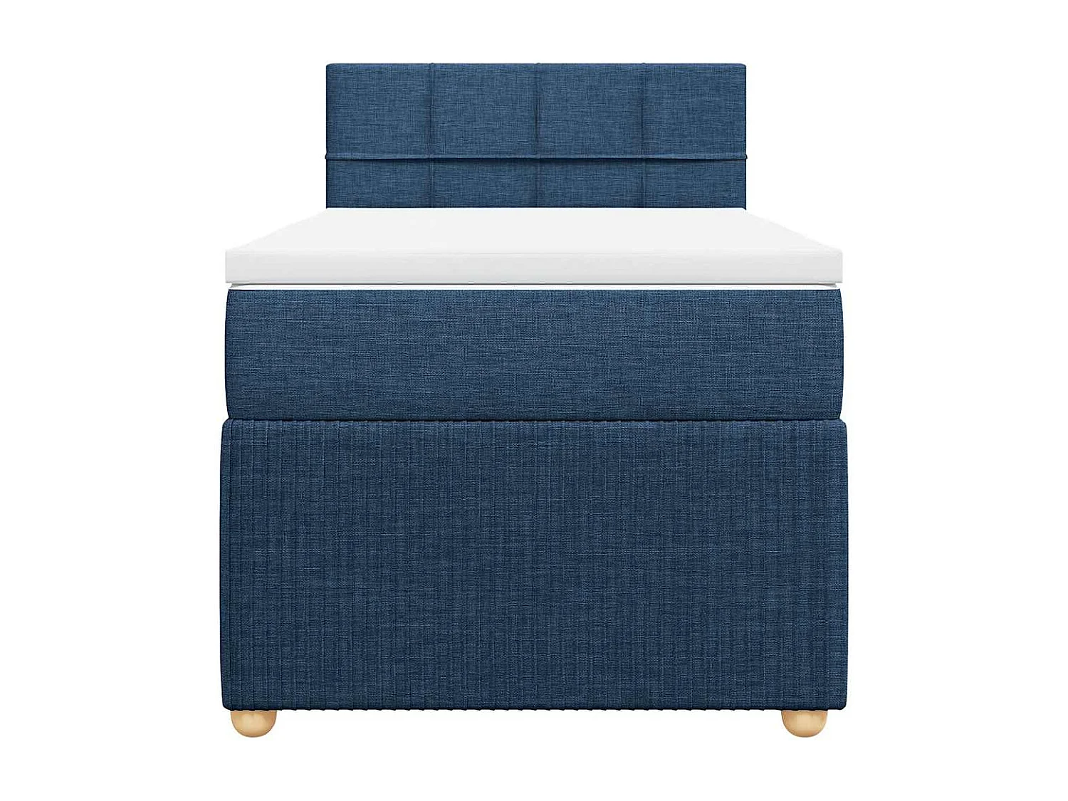 Sommier à lattes de lit avec matelas Bleu 90x190 cm Tissu