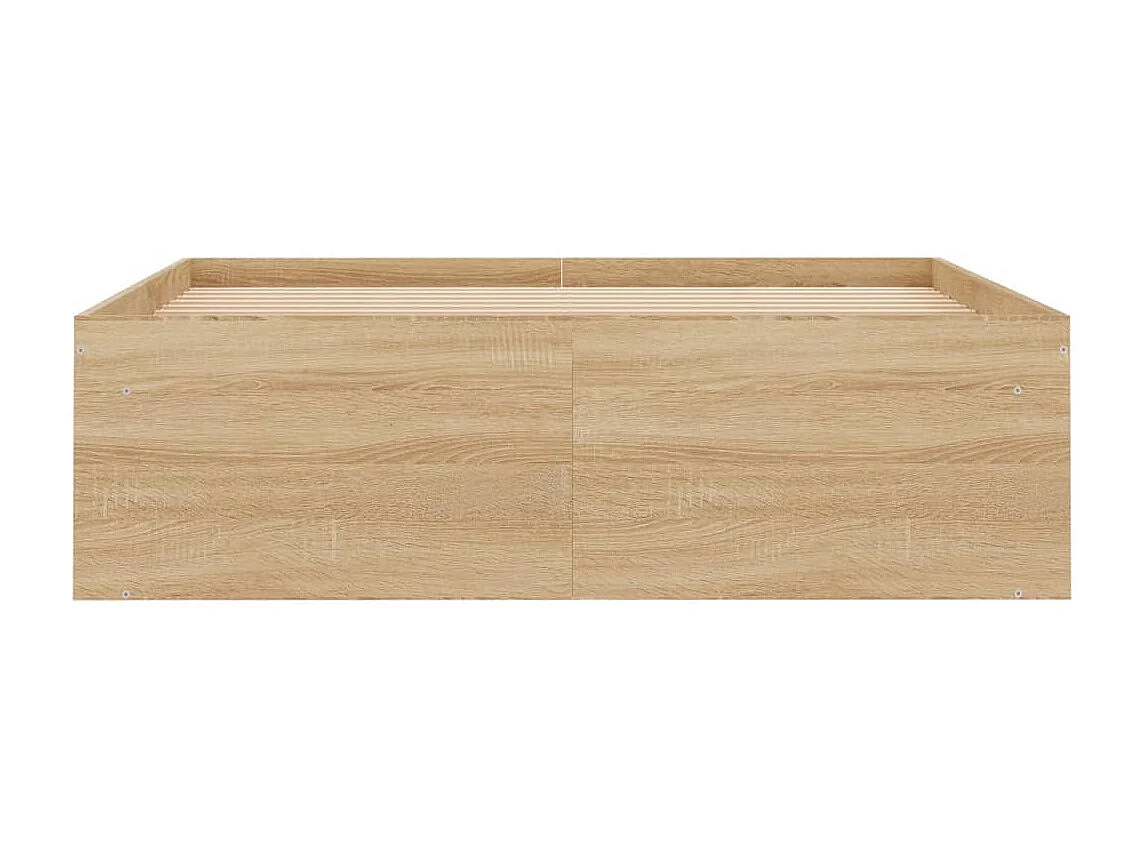 Cadre de lit sans matelas chêne sonoma 120x200 cm