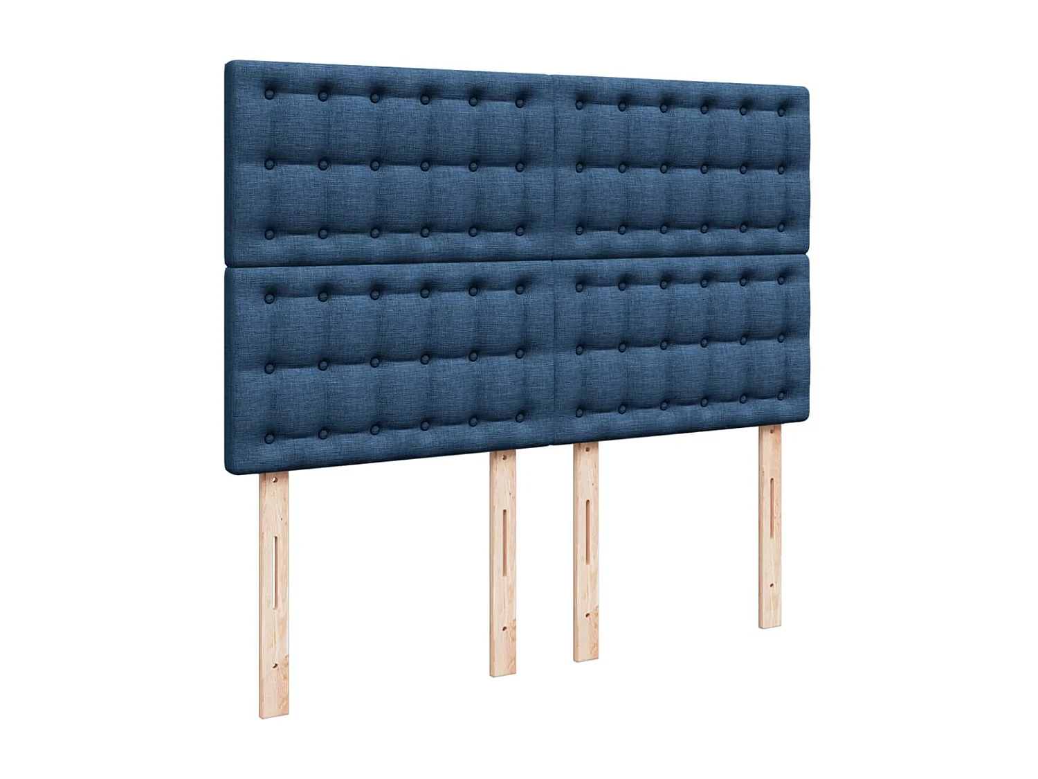 Boxspring met matras stof blauw 140x190 cm