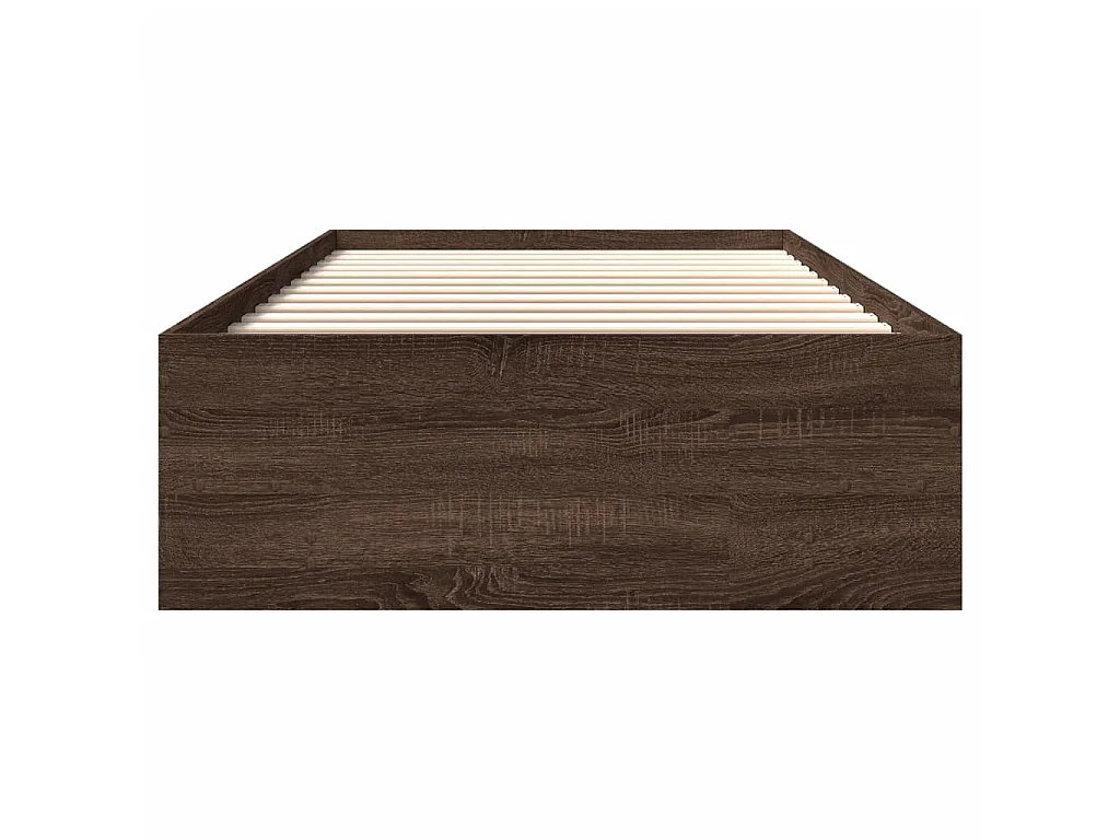 Bedframe zonder matras bewerkt hout bruin eikenkleur 90x190 cm