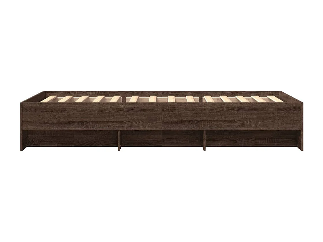 Bedframe zonder matras bewerkt hout bruin eikenkleur 90x190 cm