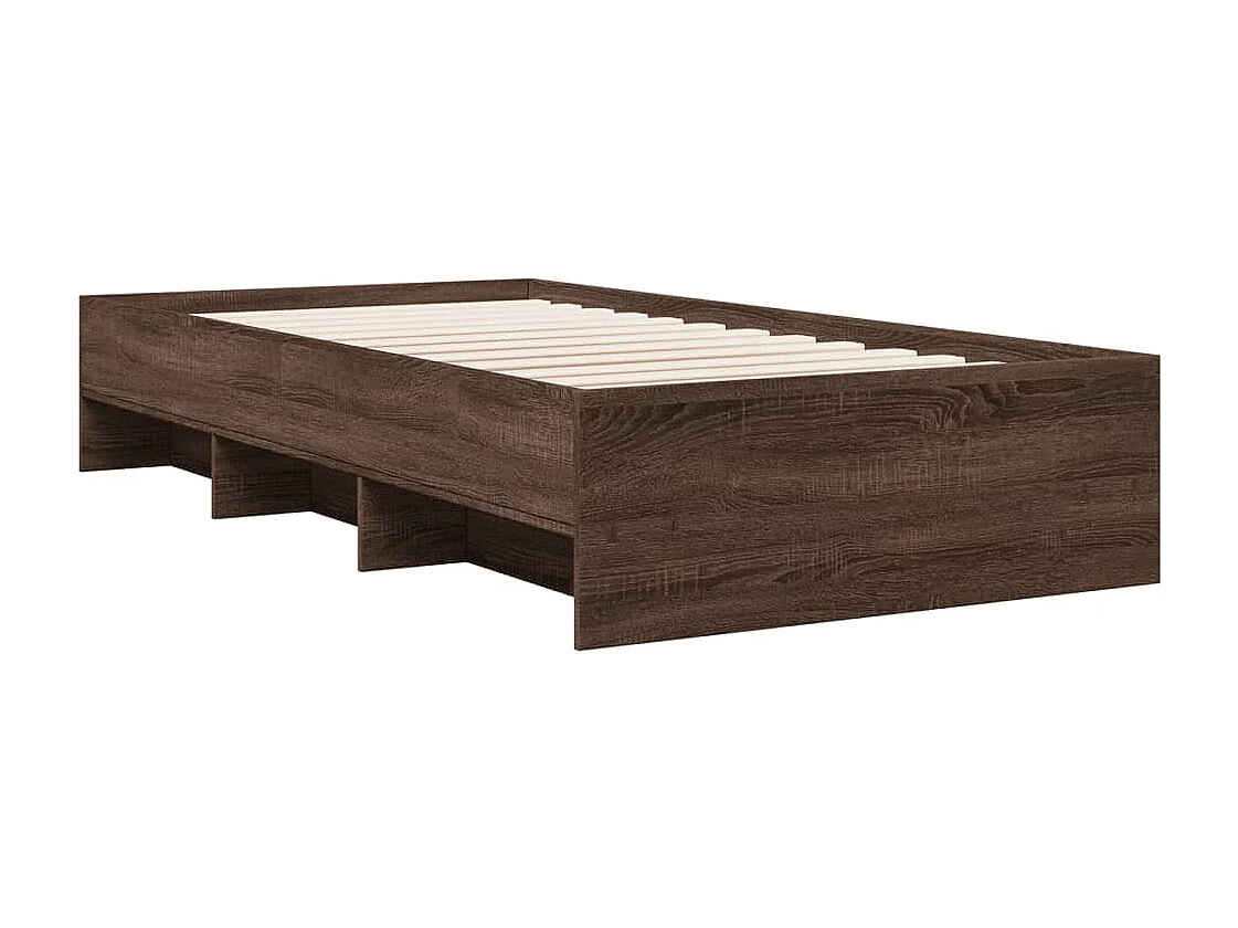 Bedframe zonder matras bewerkt hout bruin eikenkleur 90x190 cm