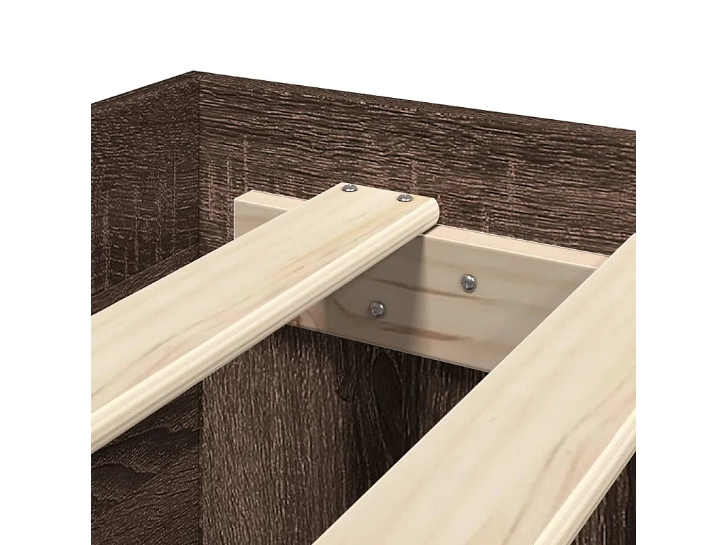 Bedframe zonder matras bewerkt hout bruin eikenkleur 90x190 cm