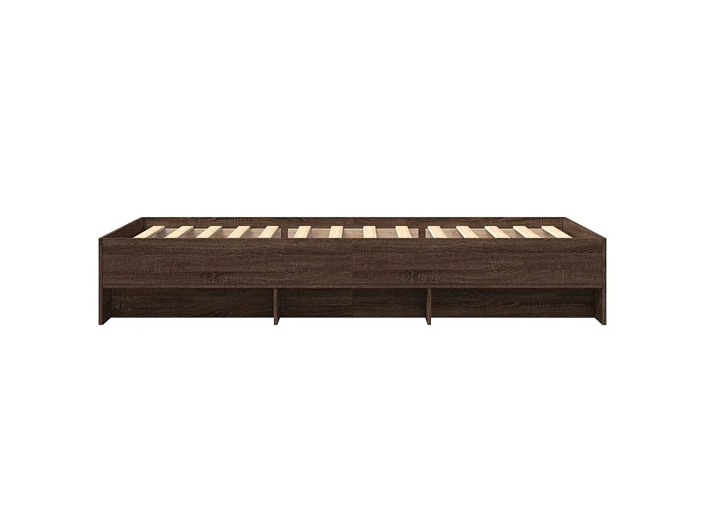 Bedframe zonder matras bewerkt hout bruin eikenkleur 90x190 cm
