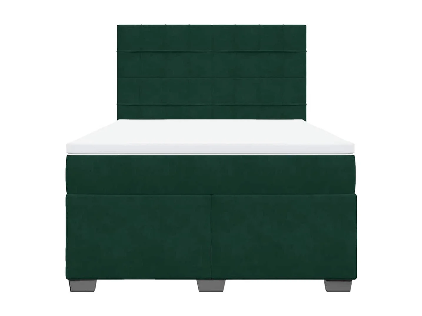 Boxspring met matras fluweel donkergroen 140x190 cm