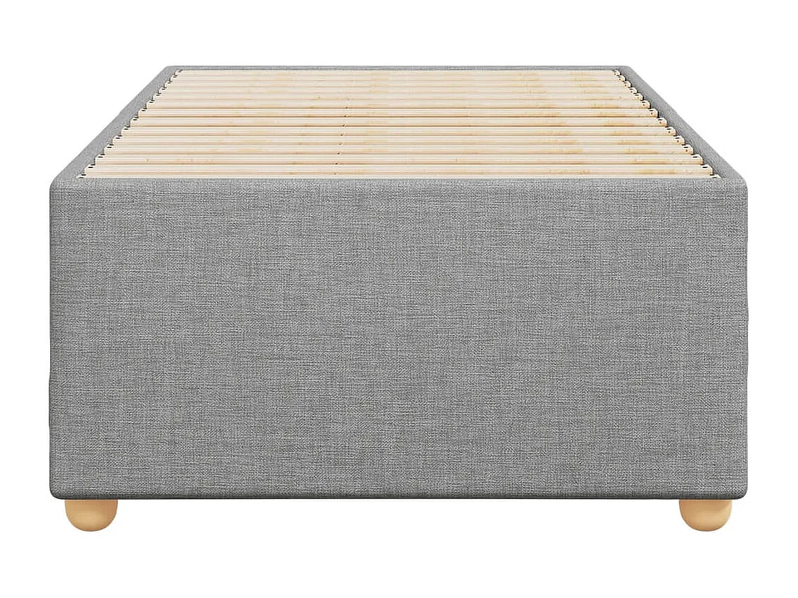 Cadre de lit sans matelas gris clair 80x200 cm tissu