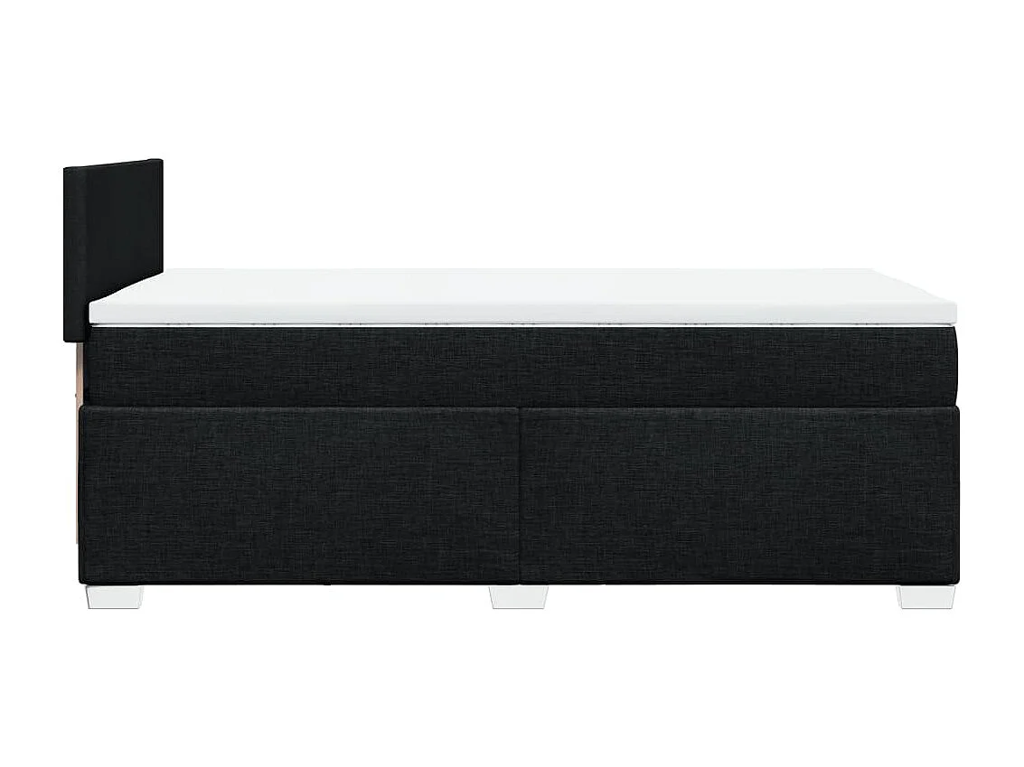 Boxspring met matras stof zwart 100x200 cm