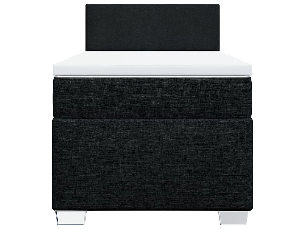 Boxspringbett mit Matratze Schwarz 100x200 cm Stoff