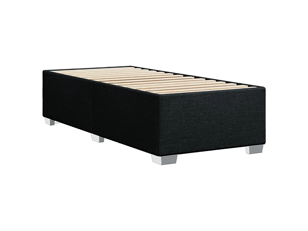 Boxspringbett mit Matratze Schwarz 100x200 cm Stoff