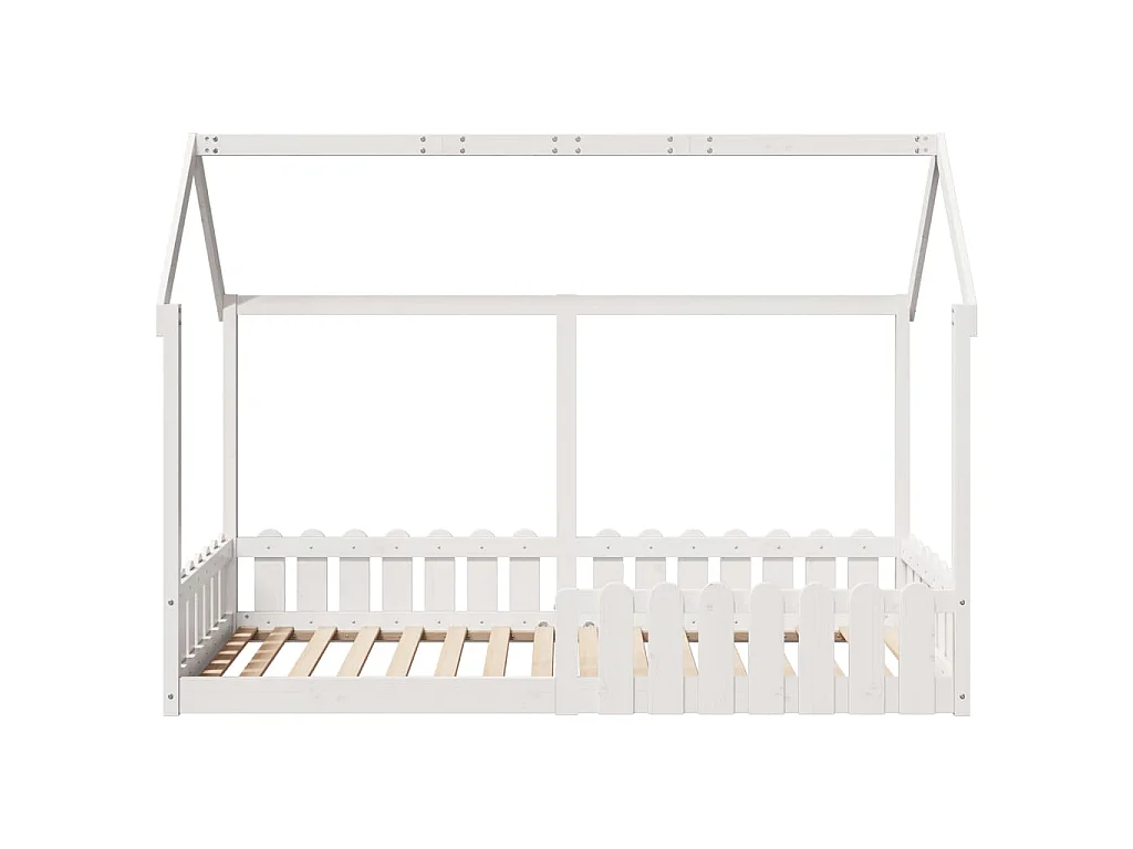 Cadre de lit d'enfants forme de maison sans matelas 90x190 cm