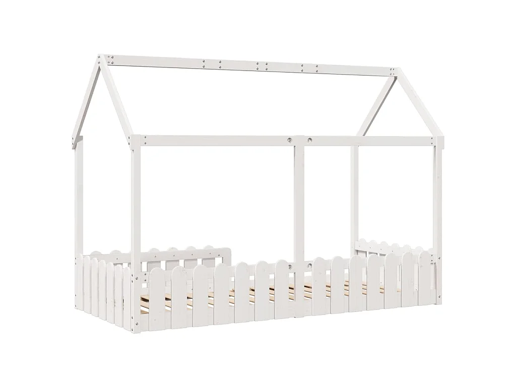 Cadre de lit d'enfants forme de maison sans matelas 90x190 cm
