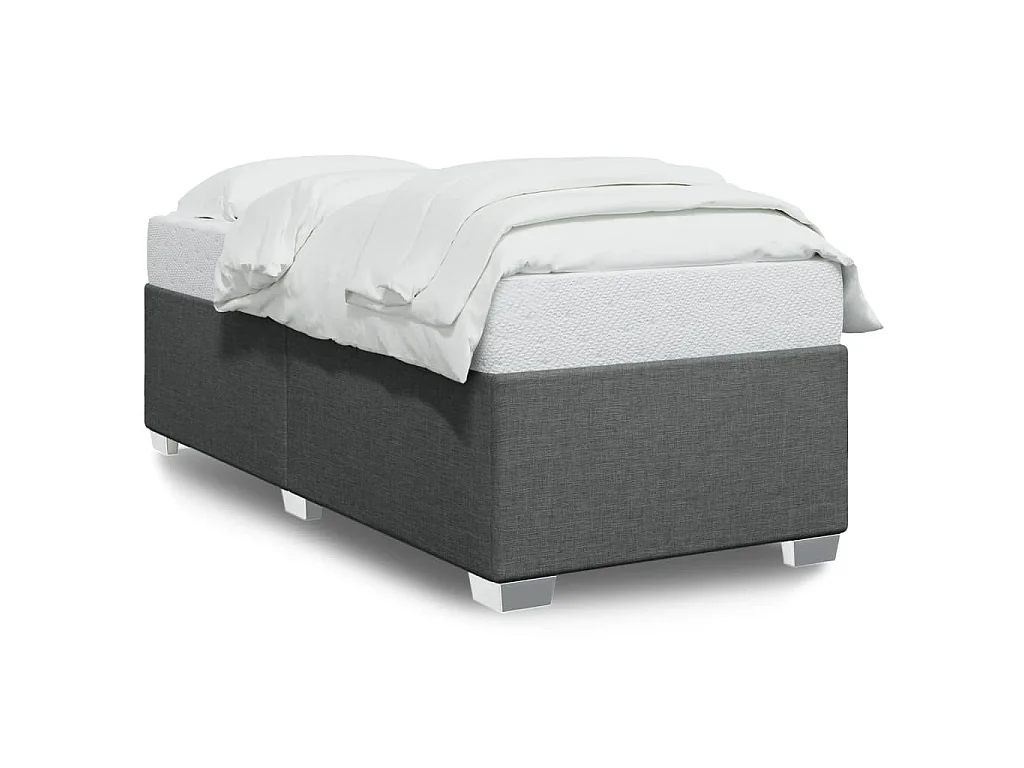 Bedframe zonder matras 100x200 cm stof donkergrijs