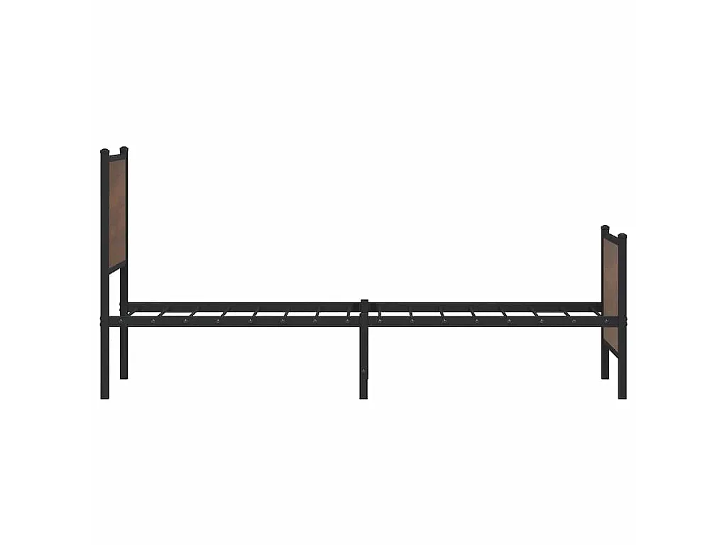 Bedframe zonder matras metaal bruin eikenkleurig 80x200 cm