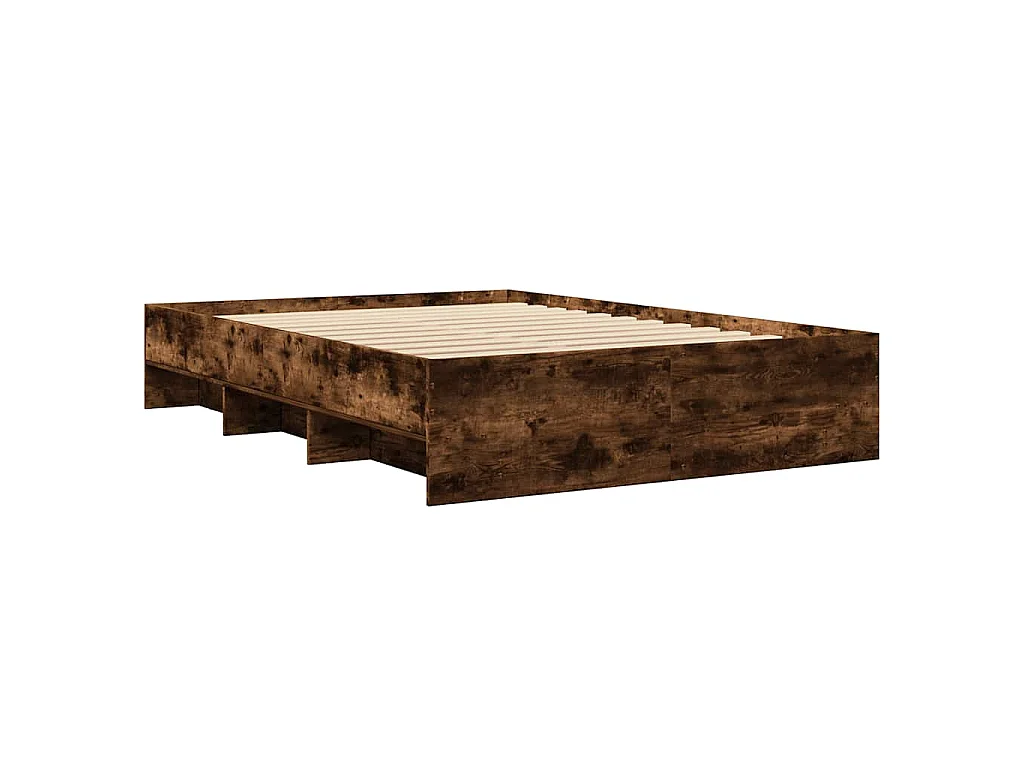 Bedframe zonder matras hout gerookt eikenkleurig 140x200 cm