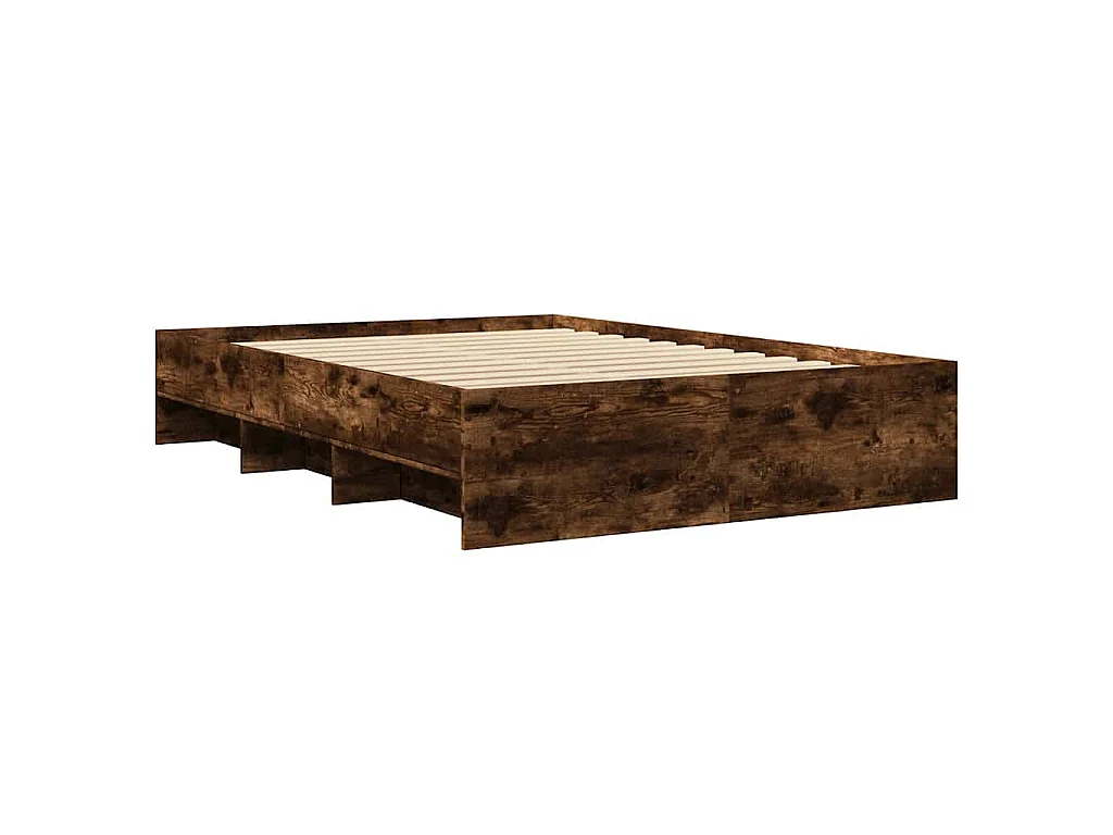 Bedframe zonder matras hout gerookt eikenkleurig 140x200 cm