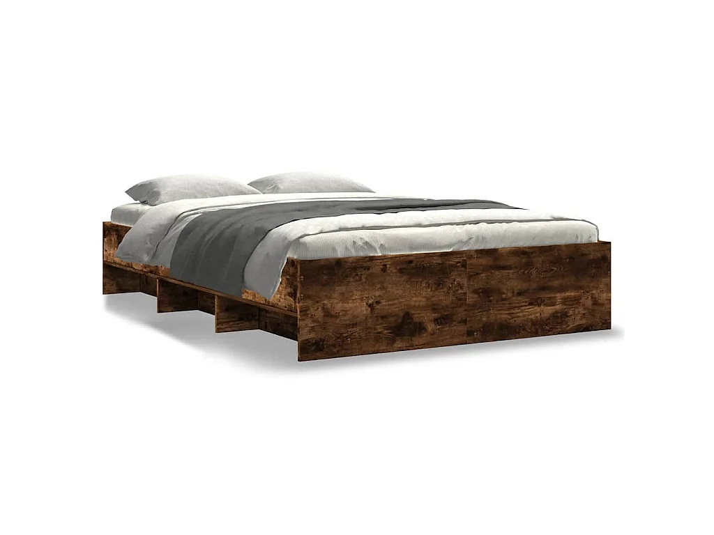 Bedframe zonder matras hout gerookt eikenkleurig 140x200 cm