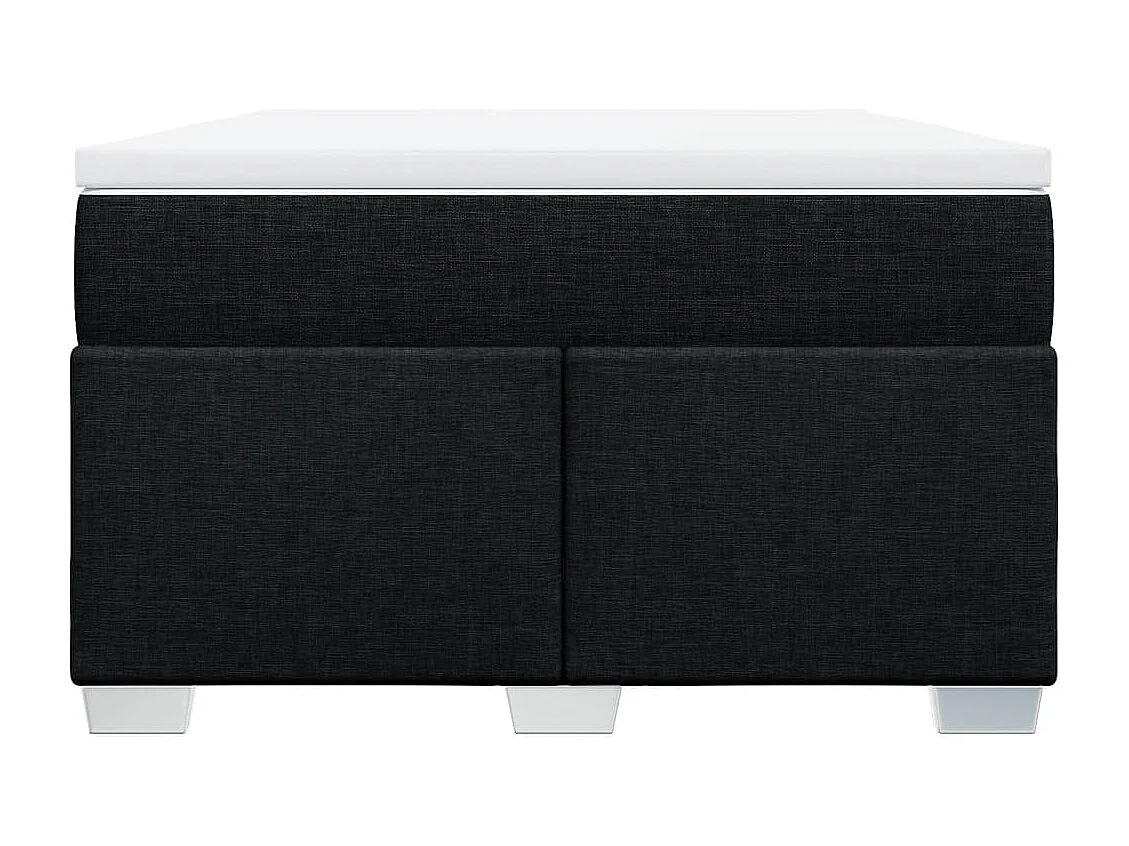 Sommier à lattes de lit avec matelas noir 120x190 cm tissu