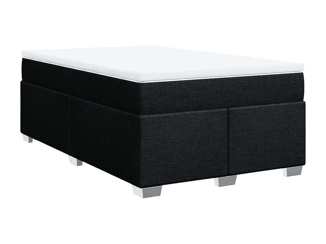 Boxspring met matras stof zwart 120x190 cm