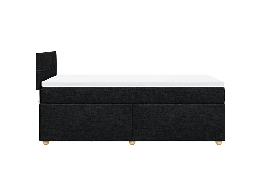 Sommier à lattes de lit et matelas Noir 80x200 cm Tissu