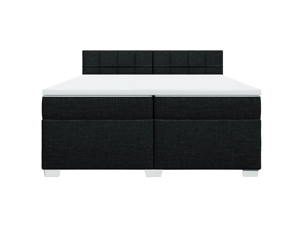 Boxspringbett mit Matratze Schwarz 200x200 cm Stoff